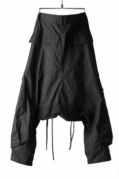 Load image into Gallery viewer, A.F ARTEFACT MILITARY SAROUEL WIDE PANTS / ZIP DOUBLE STRUCTURE (BLACK)