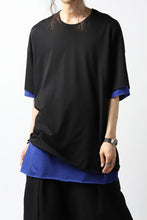 Load image into Gallery viewer, A.F ARTEFACT exclusive OVER SIZED LAYERED TEE (BLACK x NAVY)