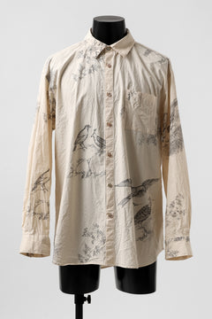 Load image into Gallery viewer, YUTA MATSUOKA plain shirt / slab typewriter (ecru-print)