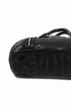 画像をギャラリービューアに読み込む, ISAMU KATAYAMA BACKLASH GYM BAG / Italy Shoulder + Steer OBJECT DYED (BLACK)