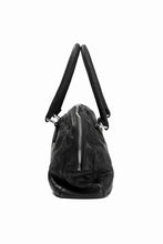 画像をギャラリービューアに読み込む, ISAMU KATAYAMA BACKLASH GYM BAG / Italy Shoulder + Steer OBJECT DYED (BLACK)