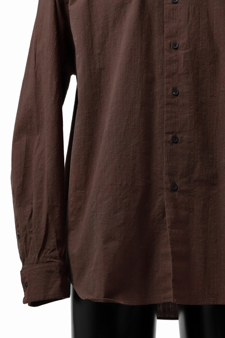 Load image into Gallery viewer, COLINA MINIMAL SHIRT / HANDSPUN COTTON RUSTIC CHAMBRAY (RED CLAY)