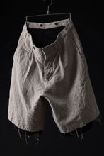 画像をギャラリービューアに読み込む, KLASICA BOUNCE fig.1 BOLD CUT OFF SHORTS / 1/8 FRENCH LINEN CANVAS (NATURAL)