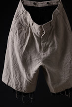 画像をギャラリービューアに読み込む, KLASICA BOUNCE fig.1 BOLD CUT OFF SHORTS / 1/8 FRENCH LINEN CANVAS (NATURAL)