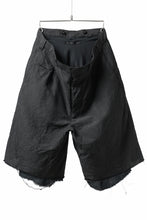 画像をギャラリービューアに読み込む, KLASICA BOUNCE fig.2 BOLD CUT OFF SHORTS / SUMMER CHAMBRAY WOOL-LINEN (SHADOW)