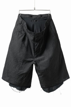 画像をギャラリービューアに読み込む, KLASICA BOUNCE fig.2 BOLD CUT OFF SHORTS / SUMMER CHAMBRAY WOOL-LINEN (SHADOW)