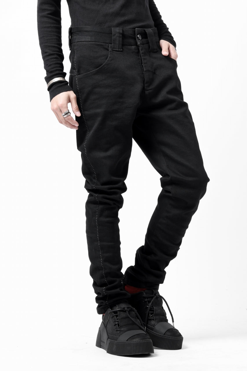 thom/krom SCAR-STITICHING DENIM PANTS / ONEWASH (BLACK)