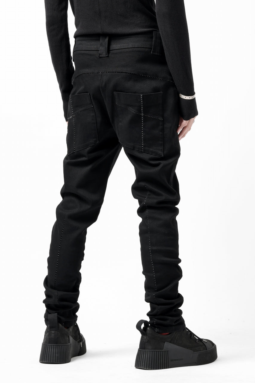 thom/krom SCAR-STITICHING DENIM PANTS / ONEWASH (BLACK)