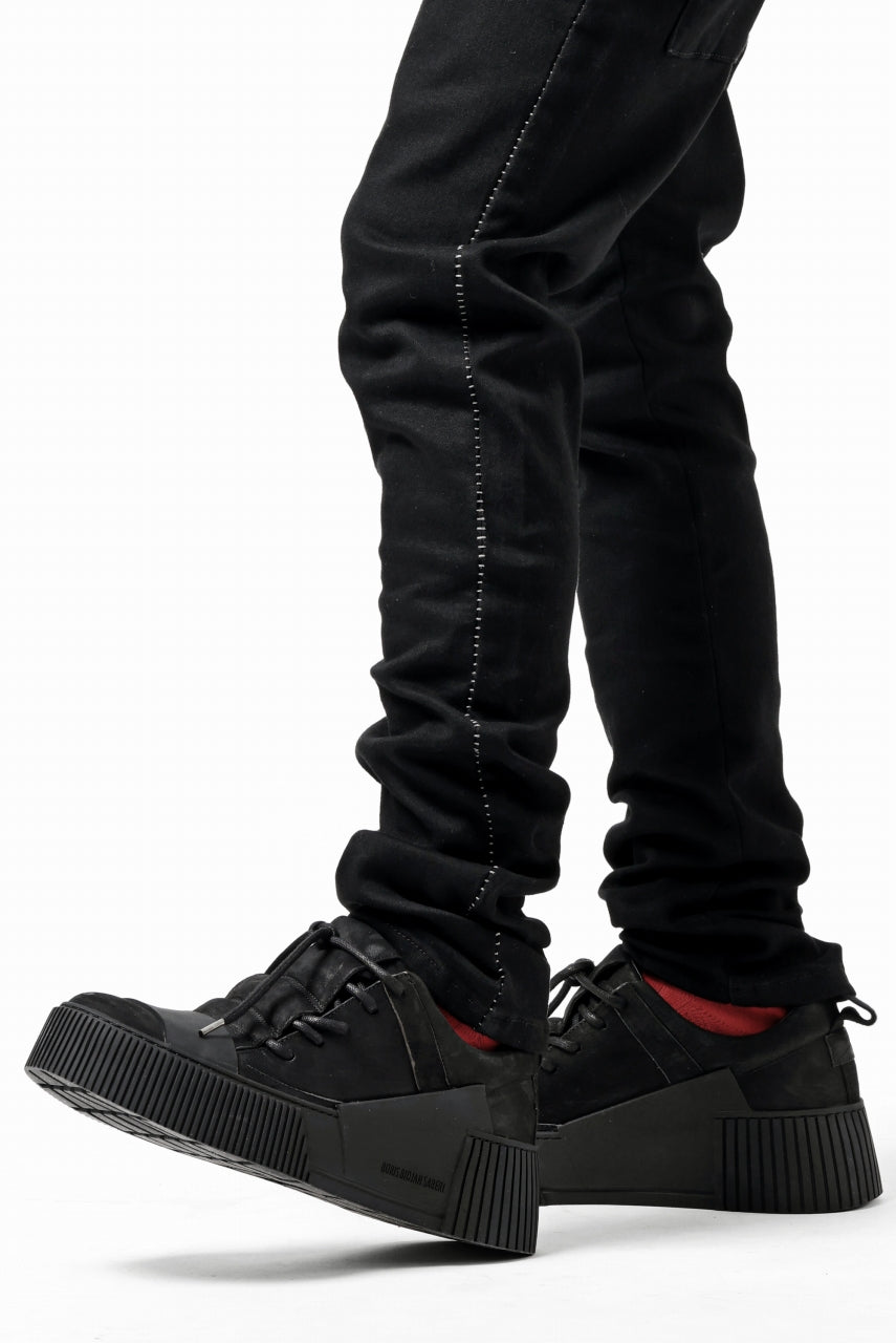 thom/krom SCAR-STITICHING DENIM PANTS / ONEWASH (BLACK)