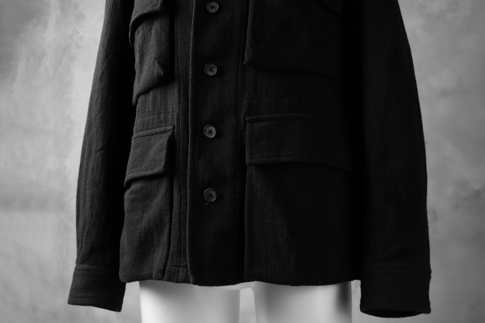 Load image into Gallery viewer, COLINA BDU JACKET / HAND-SPUN COTTON TWILL (BLACK)