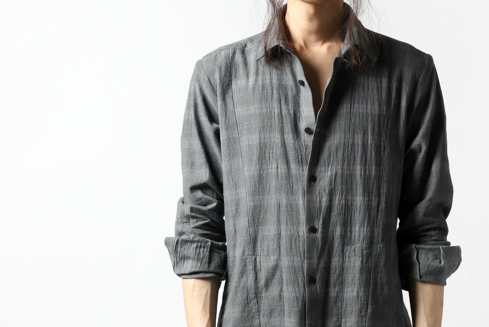 A.F ARTEFACT CHECK LONG SHIRT / COLD DYED (GREY CHECK)の商品ページ ...