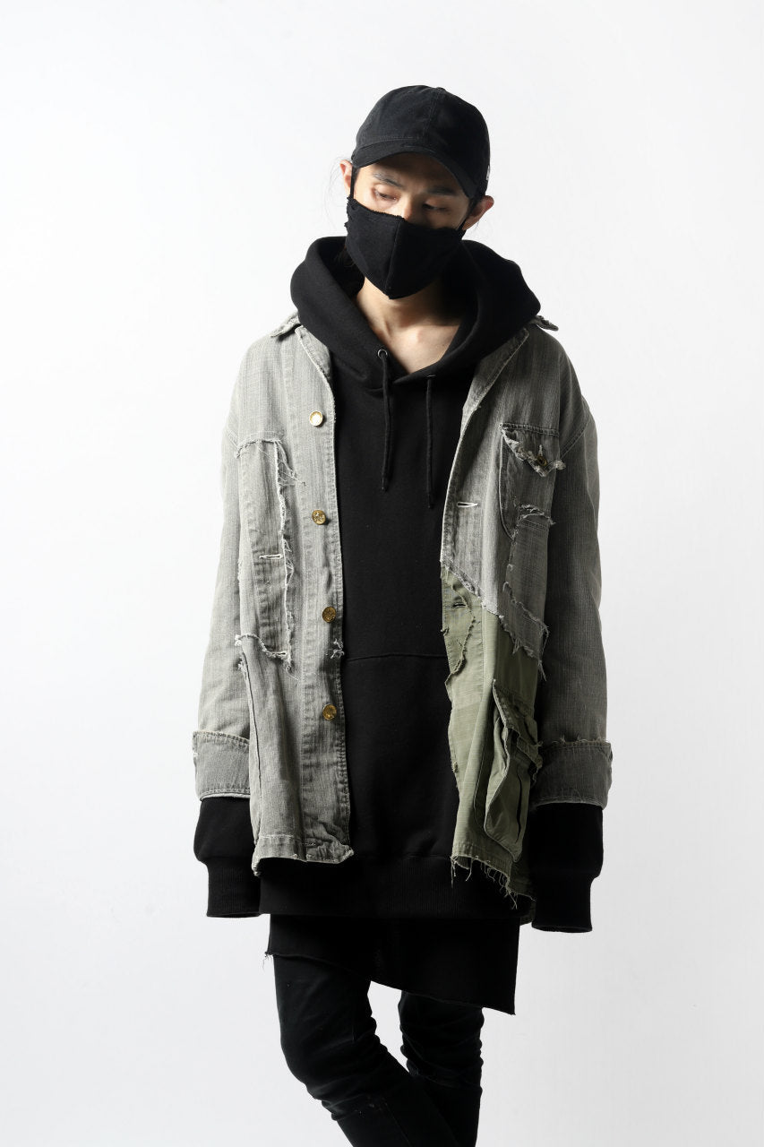 A.F ARTEFACT exclusive FACE COVERED MASK#2 / HEAVY JERSEY (BLACK)