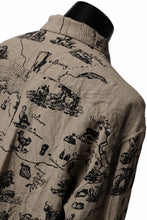 Load image into Gallery viewer, YUTA MATSUOKA plain shirt / washer linen untique print (beige)