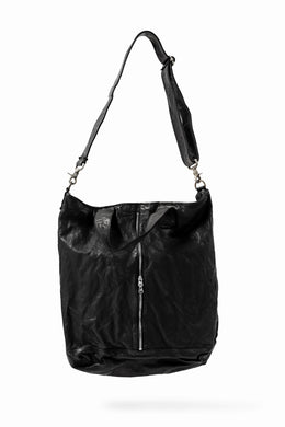 ISAMU KATAYAMA BACKLASH 2WAY ZIP BAG / ITALY SHOULDER OBJECT DYED (BLACK) ※