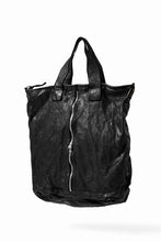 Load image into Gallery viewer, ISAMU KATAYAMA BACKLASH 2WAY ZIP BAG / ITALY SHOULDER OBJECT DYED (BLACK) ※