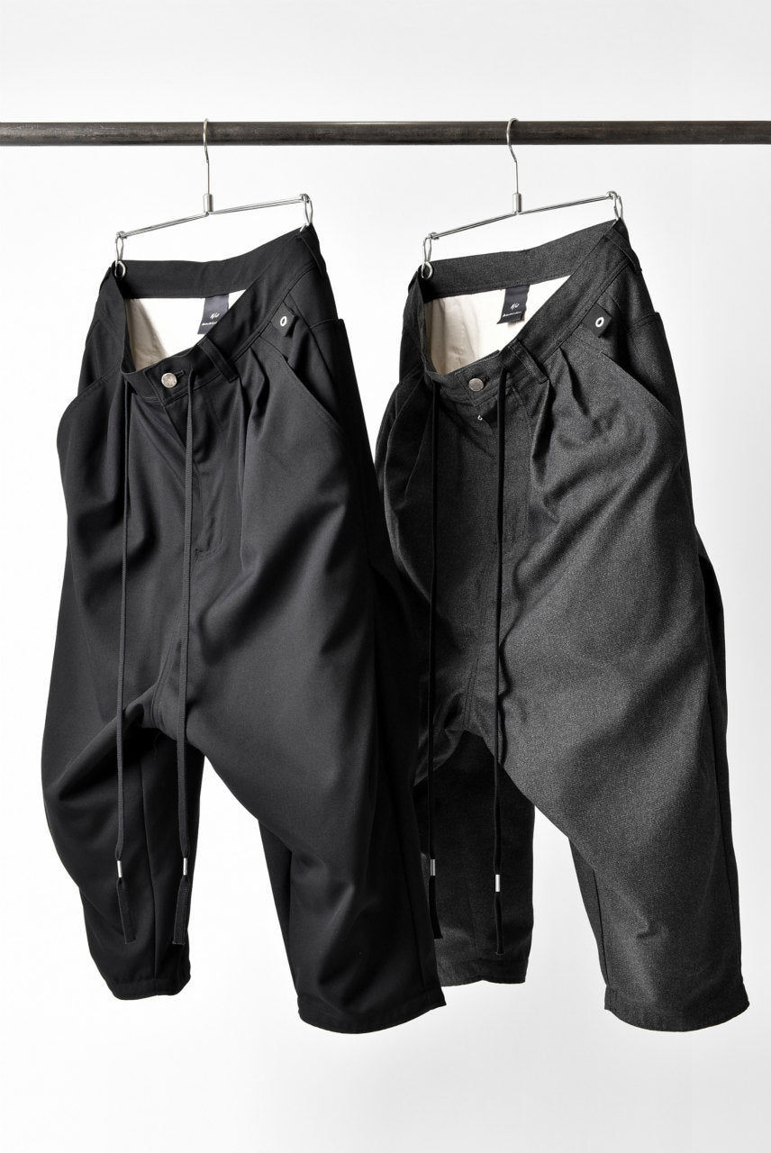 N/07 exclusive Three Dimensional Wide Pants Tuck/Dart Detail (BLACK)