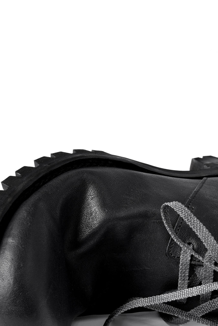 画像をギャラリービューアに読み込む, Portaille exclusive Derby Shoes / Heated Shrink Horse Leather / Vibram #100 (BLACK)