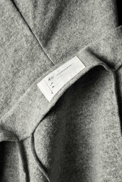 画像をギャラリービューアに読み込む, N/07 Wrap Hooded Jacket / Woolring Fleece (MELANGE GREY)