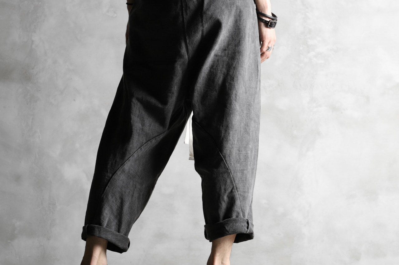 KLASICA DROP CROTCH CURVED PANTS / GARMENT PIGMENT DYED (PIGMENT GREY)