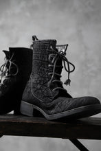 Load image into Gallery viewer, ierib exclusive LOGGER lace up boots / african elephant hand dyed (BLACK)