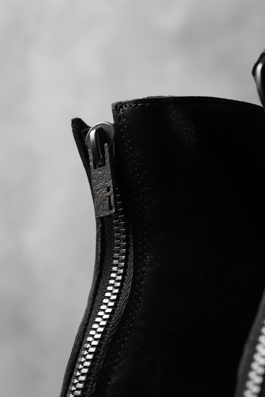 Portaille exclusive PL20 Laced Zip Boots (RUBBED COW TCG / BLACK)