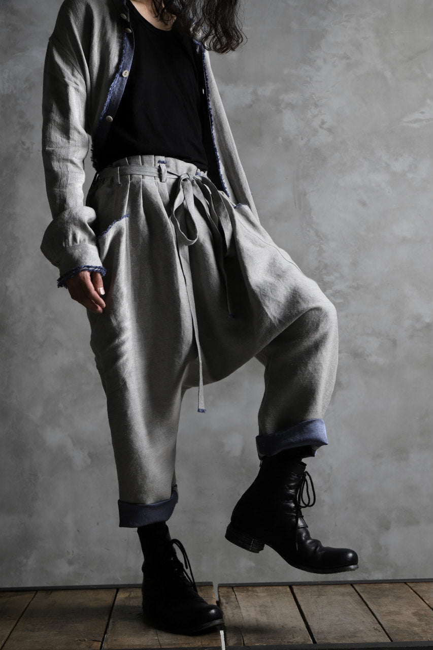 SOSNOVSKA ASCETIC VOLUMETRIC FOLDS PANTS (BEIGE×BLUE)