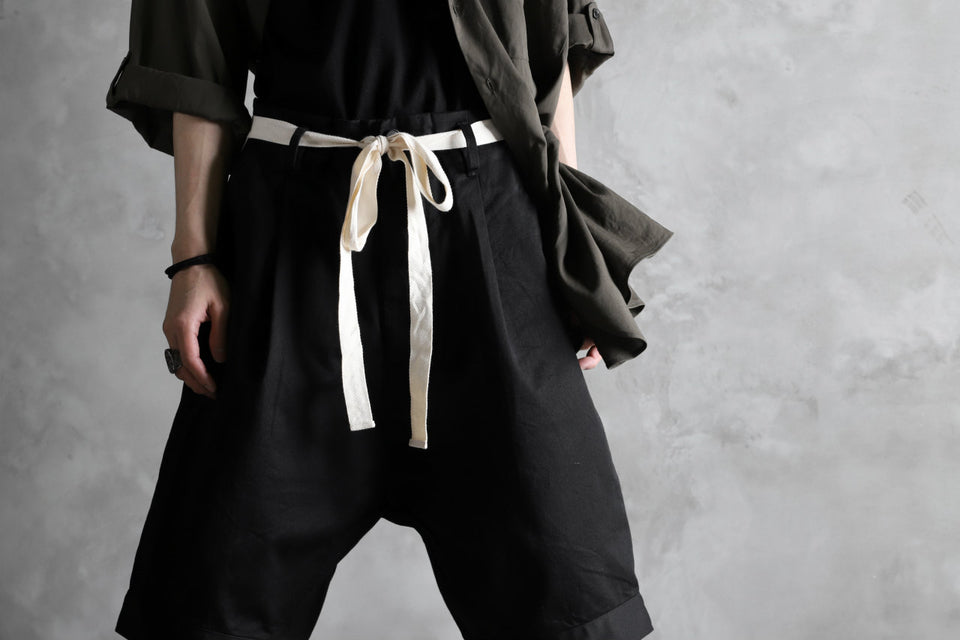 Load image into Gallery viewer, KLASICA GERALD-cc LOW CROTCH SHORTS / DRY CHINO CLOTH (BLACK)