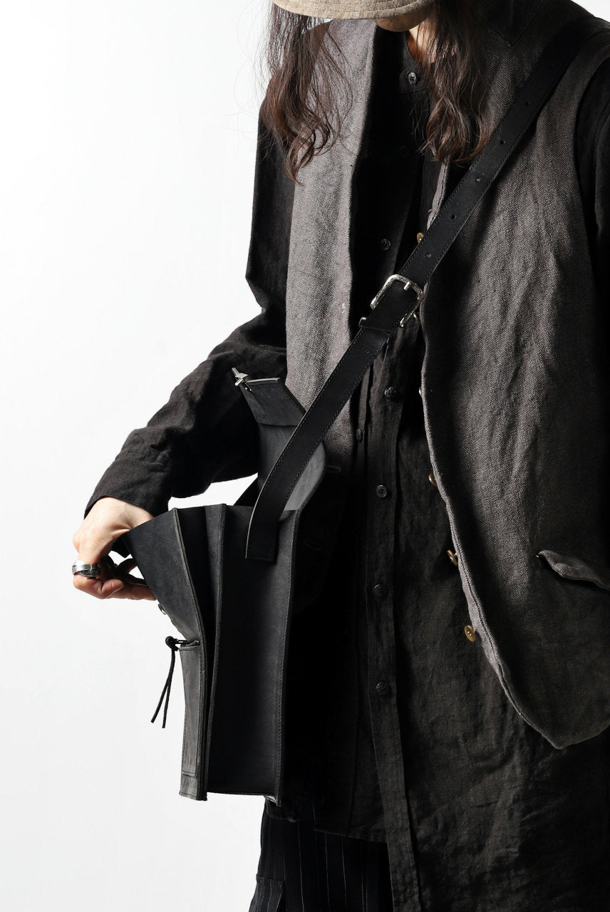 Portaille "Atelier Made" exclusive SHOULDER BAG / PUEBLO by Badalassi Carlo (BLACK)