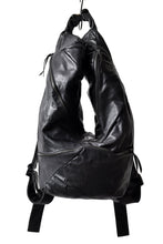 Load image into Gallery viewer, LEON EMANUEL BLANCK DISTORTION STUMP BACKPACK / GUIDI COW LEATHER (BLACK)