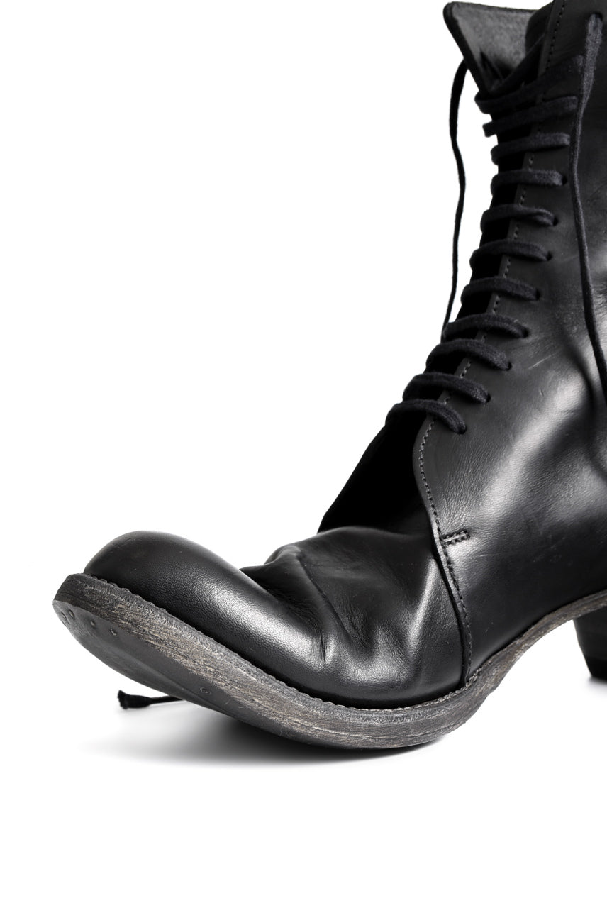EVARIST BERTRAN EB5 Laced Back Zip Boots with Up Heel (BLACK)