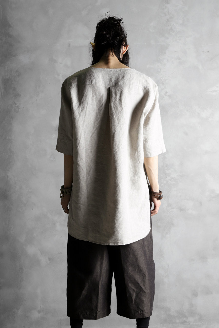 Load image into Gallery viewer, N/07 exclusive Henley Tunica Top [ Pure Linen Weave ] (BEIGE)