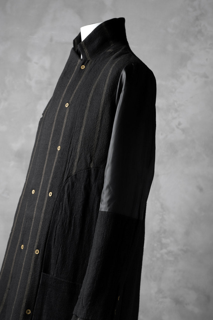 Load image into Gallery viewer, Aleksandr Manamis Double Breasted Stripe Coat