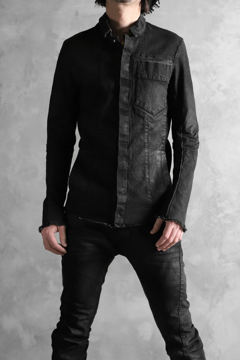 masnada EMBEDDED JEANS JACKET / DENIM ELASTICZZATO (BLACK)の商品ページ | マスナダ ...