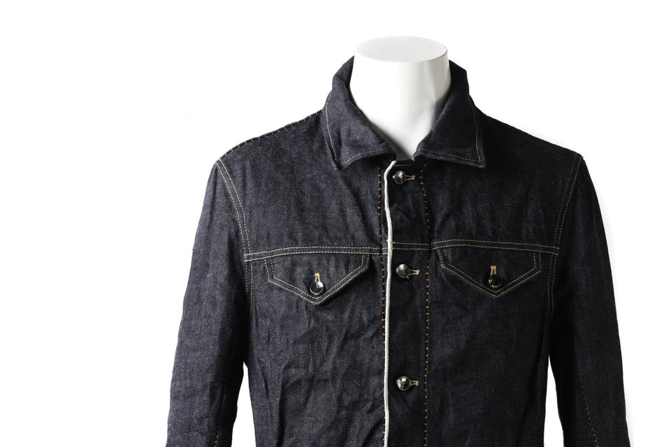 Load image into Gallery viewer, incarnation SELVEDGE JEAN JACKET / ONE WASHED 12oz DENIM (INDIGO)