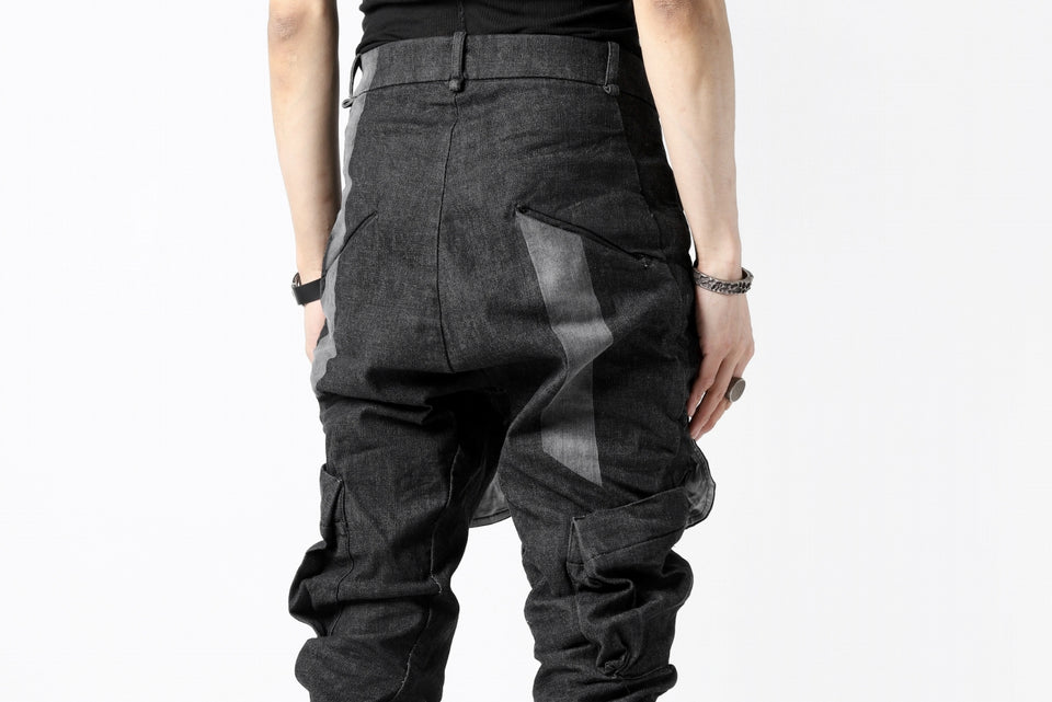 masnada LINED CARGO POCKET PANT / UN DENIM ELASTICIZZATO LAVATO