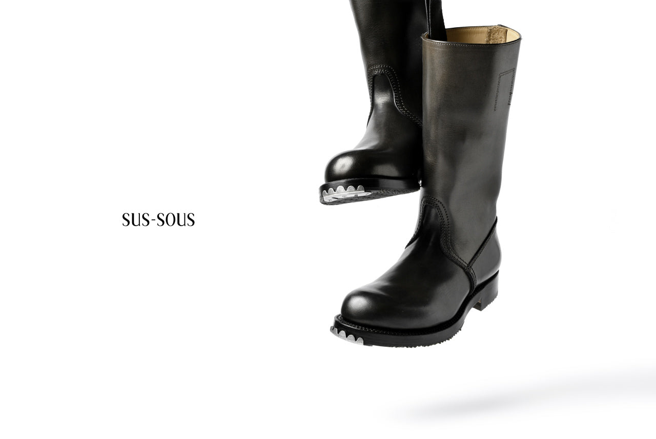 sus-sous jack boots / TEMPESTI *hand dyed (BLACK BROWN) – LOOM OSAKA