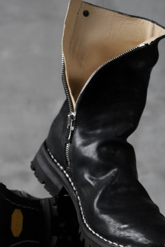 Load image into Gallery viewer, incarnation exclusive HORSE BUTT LEATHER HAND STITCH SIDE ZIP BOOTS / VB#100 (BLACK)