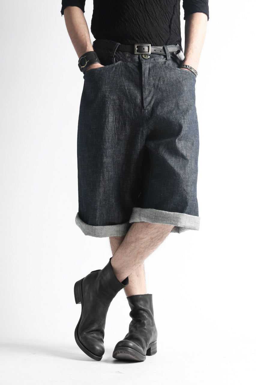 画像をギャラリービューアに読み込む, daska x LOOM excluive &quot;w&quot; wide short trousers #black stitch
