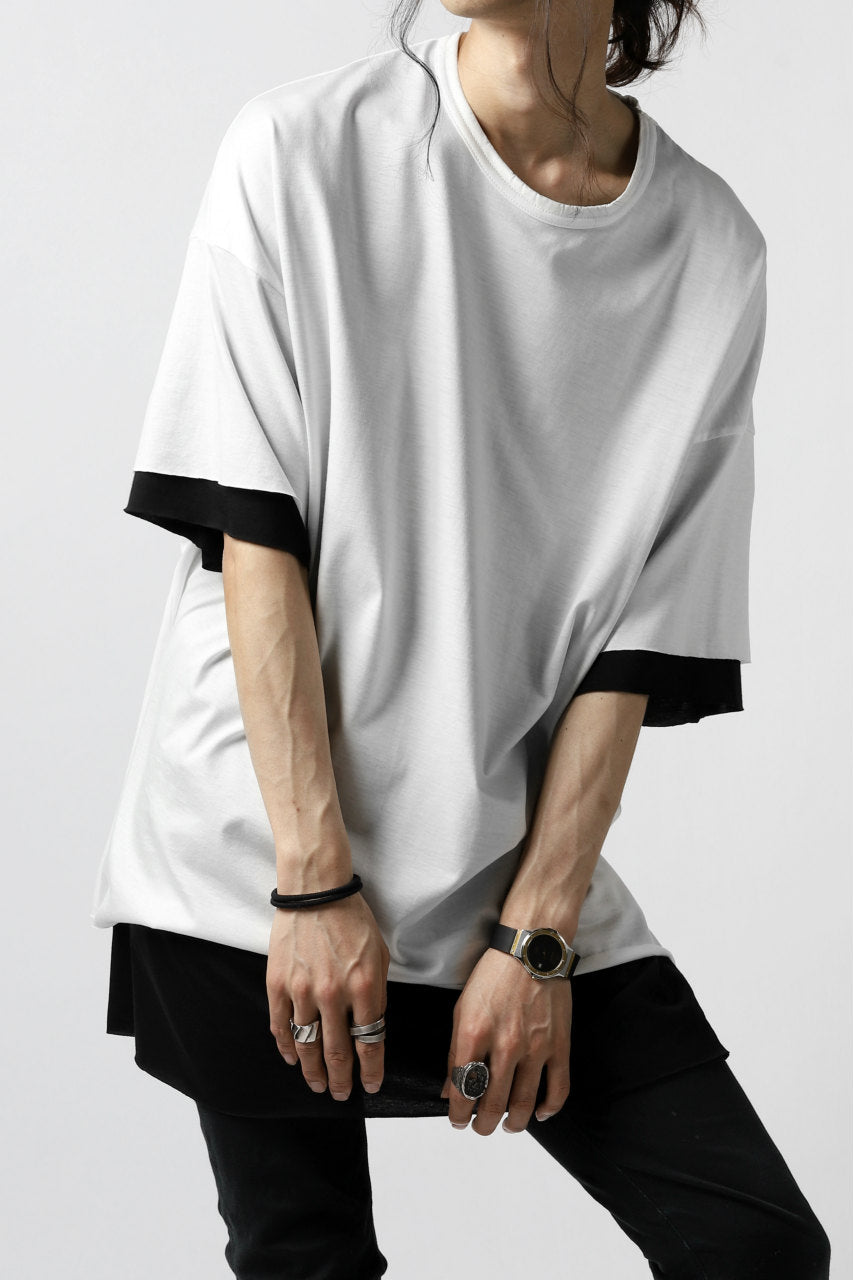 A.F ARTEFACT exclusive OVER SIZED LAYERED TEE (WHITE x BLACK)