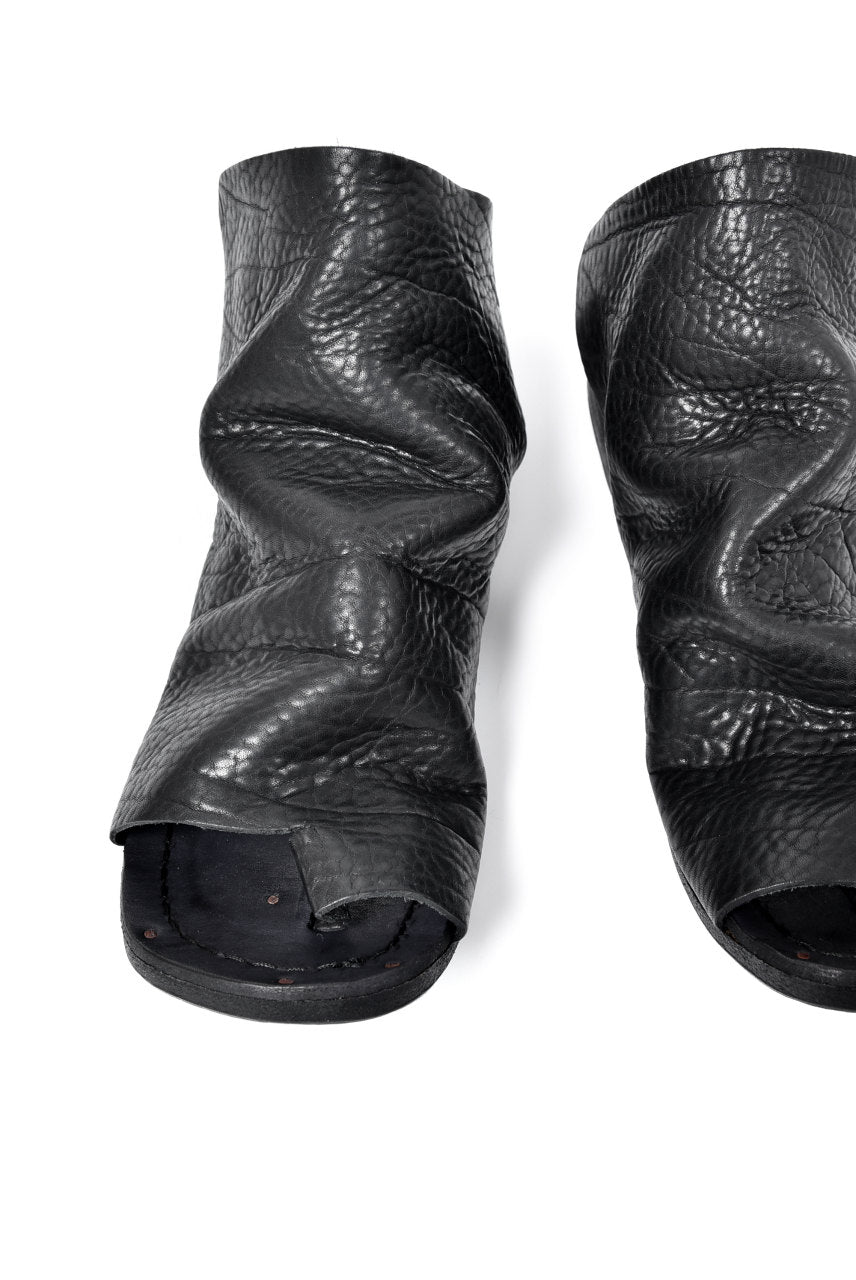 prtl x 4R4s exclusive Steer Leather Thong Sandal (BLACK)