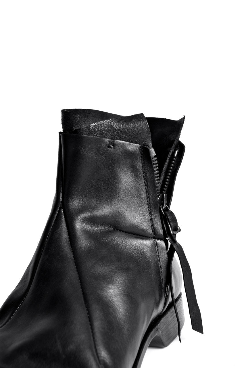 LEON EMANUEL BLANCK x Dimissianos & Miller DISTORTION ANKLE BOOTS / GUIDI HORSE OILED (BLACK)