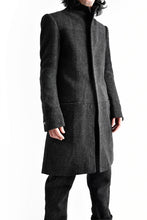 画像をギャラリービューアに読み込む, blackcrow standcollar tailorcoat (wool dark check)