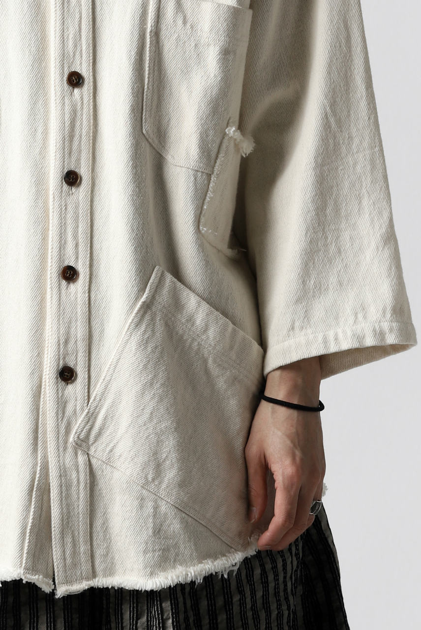 Load image into Gallery viewer, A.F ARTEFACT exclusive ENGINEER SHIRT-JKT / LOW COUNT DENIM (IVORY)