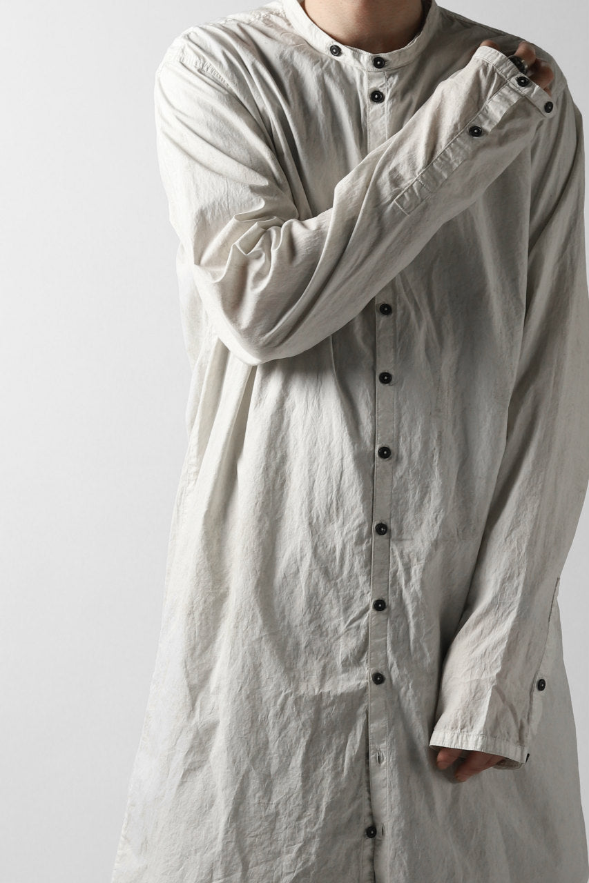 Load image into Gallery viewer, RUNDHOLZ DIP MINIMAL COLLAR LONG SHIRT / DYED C/CLOTH (MARBLE)