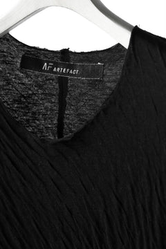 Load image into Gallery viewer, A.F ARTEFACT OUT SEAM H/S T-SHIRT / DOUBLEFACE JERSEY (BLACK x BLACK)