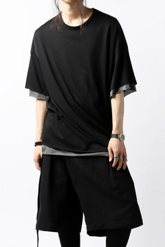 画像をギャラリービューアに読み込む, A.F ARTEFACT exclusive OVER SIZED LAYERED TEE (BLACK x GREY)