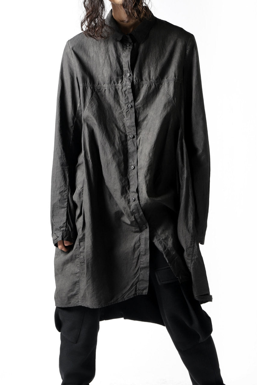 RUNDHOLZ DIP A LINE LONG SHIRT (CARBON DYED)