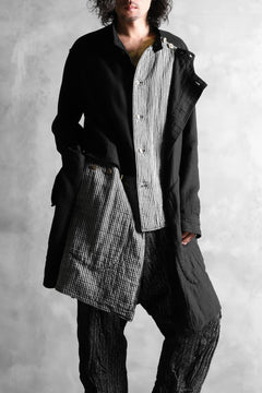 Load image into Gallery viewer, _vital layered shirts coat / cotton gauze and stripe