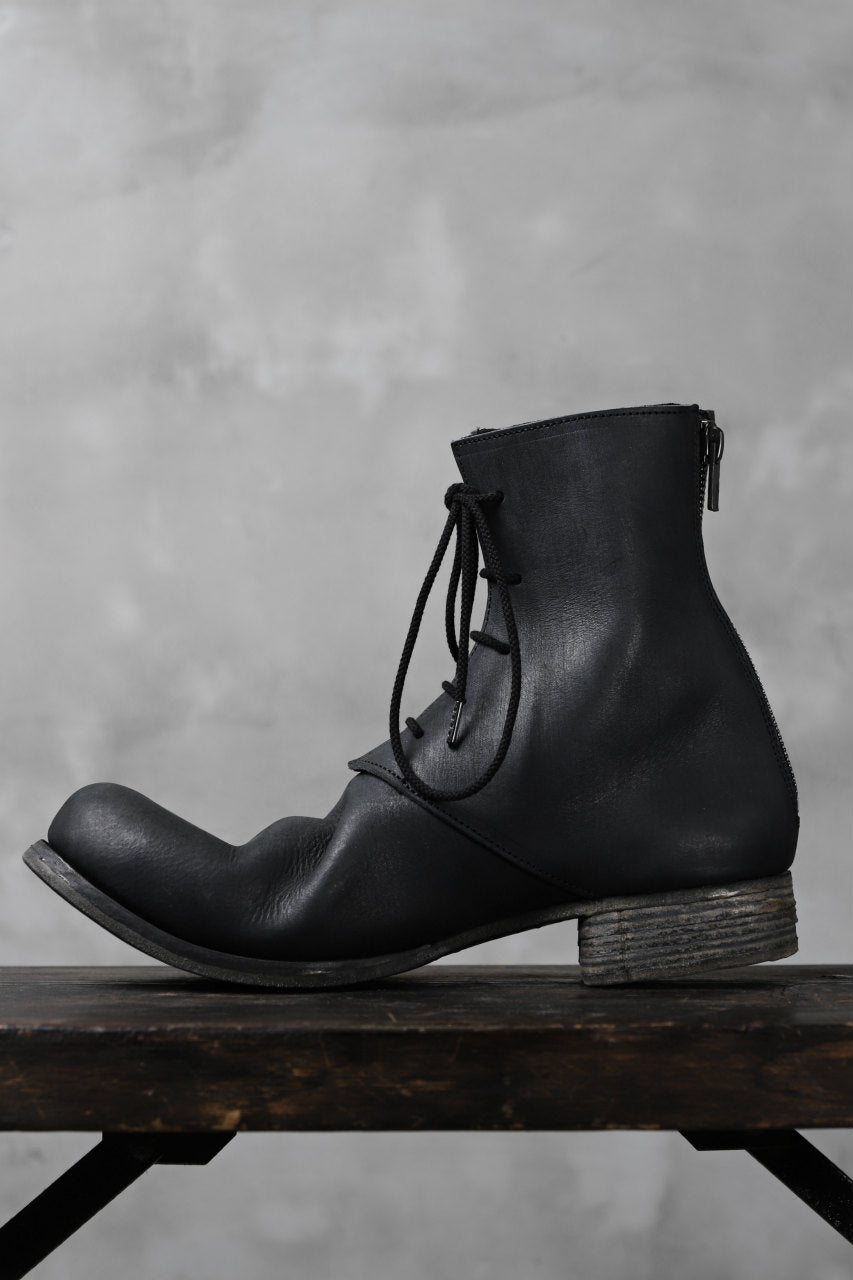 Portaille exclusive PL20 Laced Zip Boots (FILED STEER / BLACK)