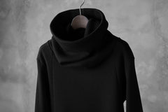 Load image into Gallery viewer, A.F ARTEFACT exclusive DUSTY WAFFLE DRAPED HIGH NECK TOPS (BLACK)